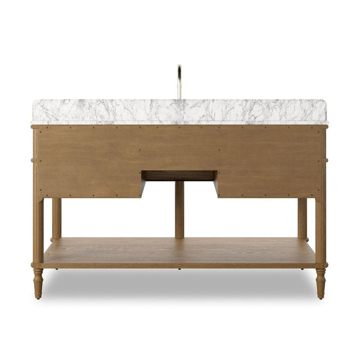 Toulouse Single Wide Vanity-Washed Blonde Oak Veneer