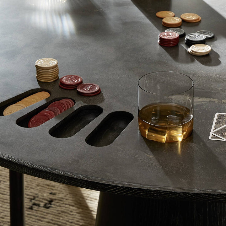 River Poker Table - Bluestone