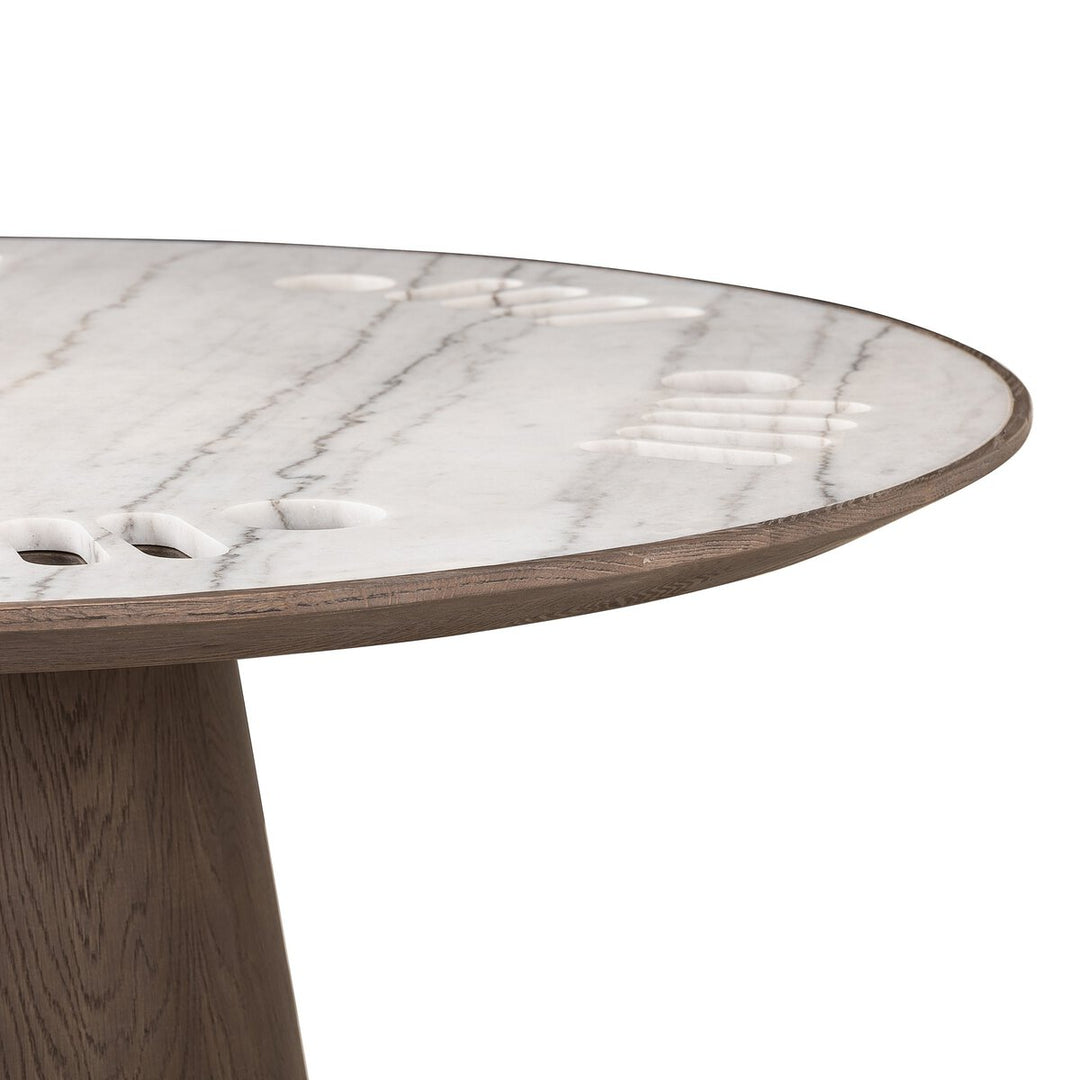 River Poker Table - White Marble