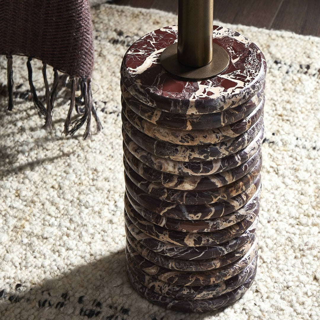 Cooper End Table - Garnet Marble