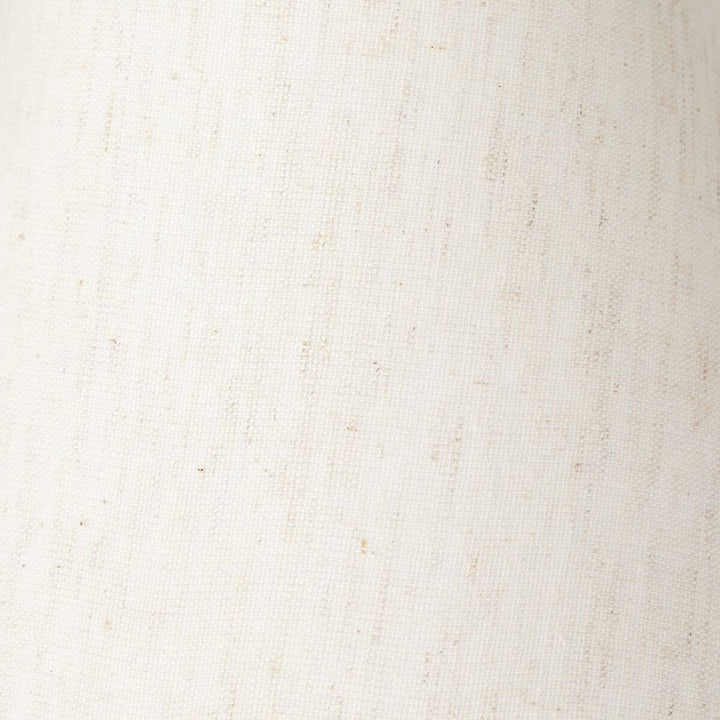 Whittier Chandelier: Oatmeal Linen - Natural Bronze - Black Cord