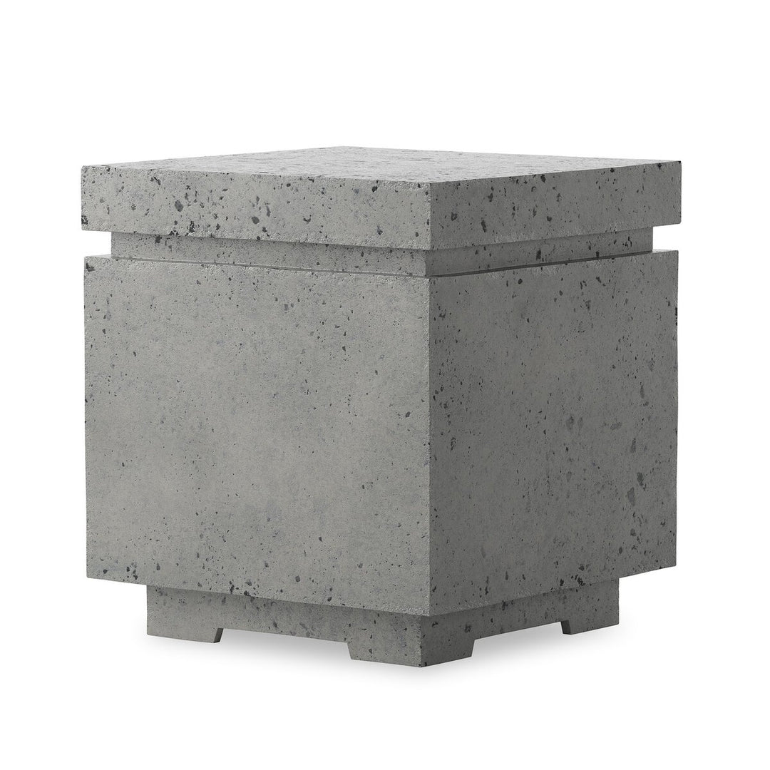 Rosen Outdoor Square Propane Enclosure - Pewter Concrete