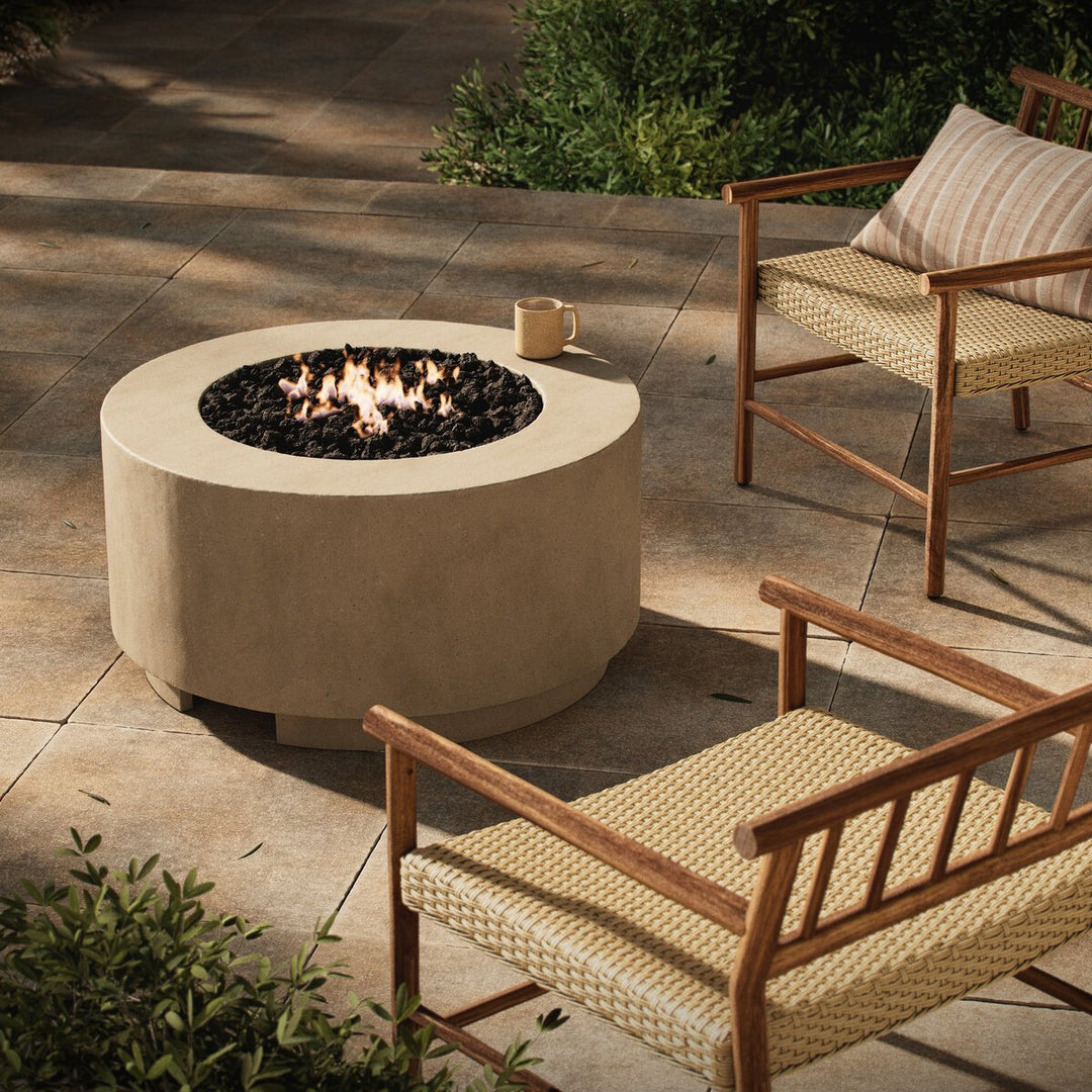 Sebastian Outdoor Fire Table - Natural Concrete - Propane