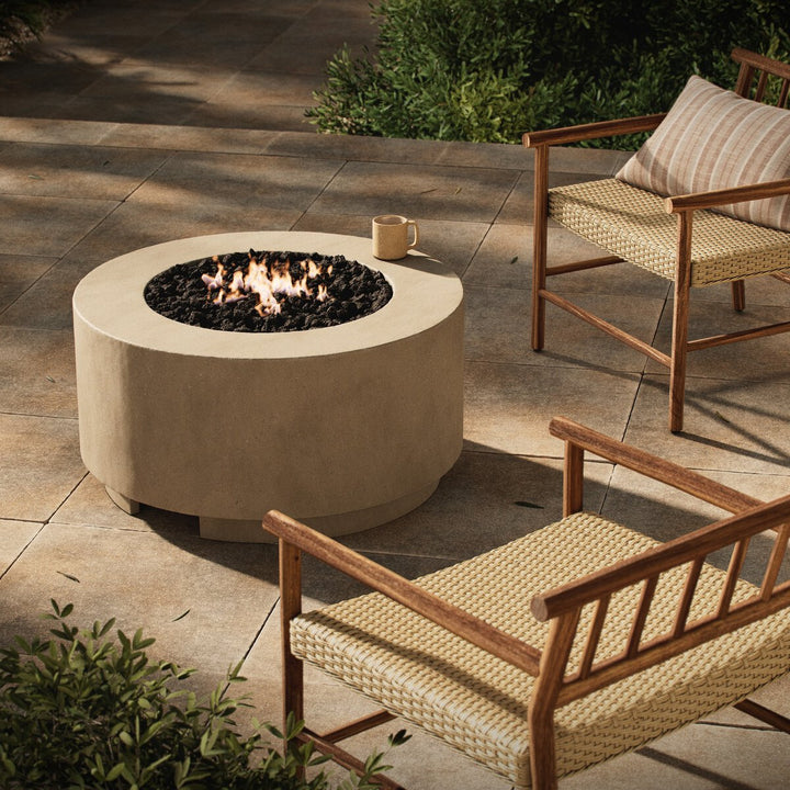 Sebastian Outdoor Fire Table - Natural Concrete - Natural Gas