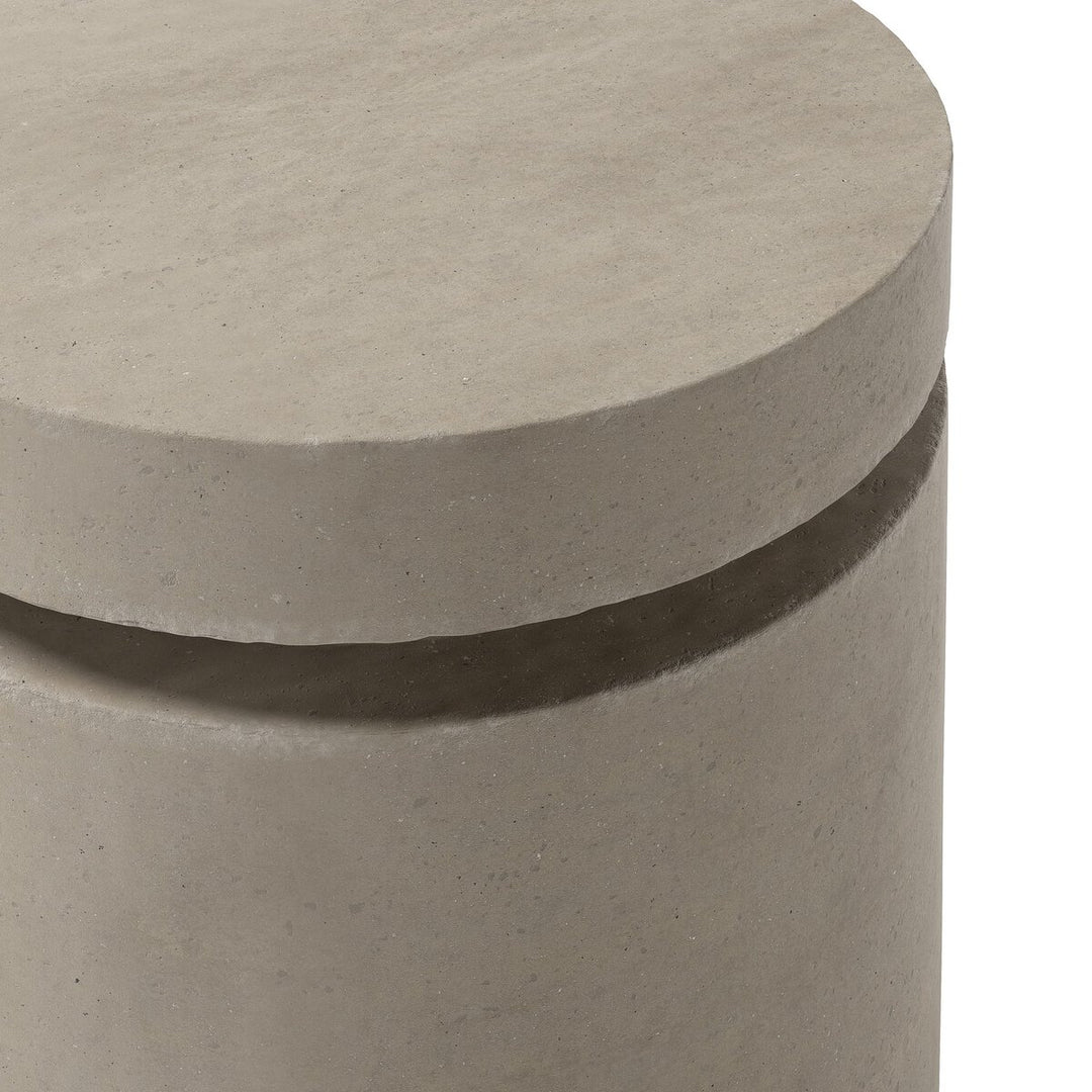 Morrison Outdoor Round Propane Enclosure - Natural Concrete