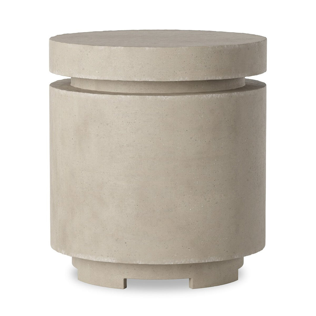 Morrison Outdoor Round Propane Enclosure - Natural Concrete