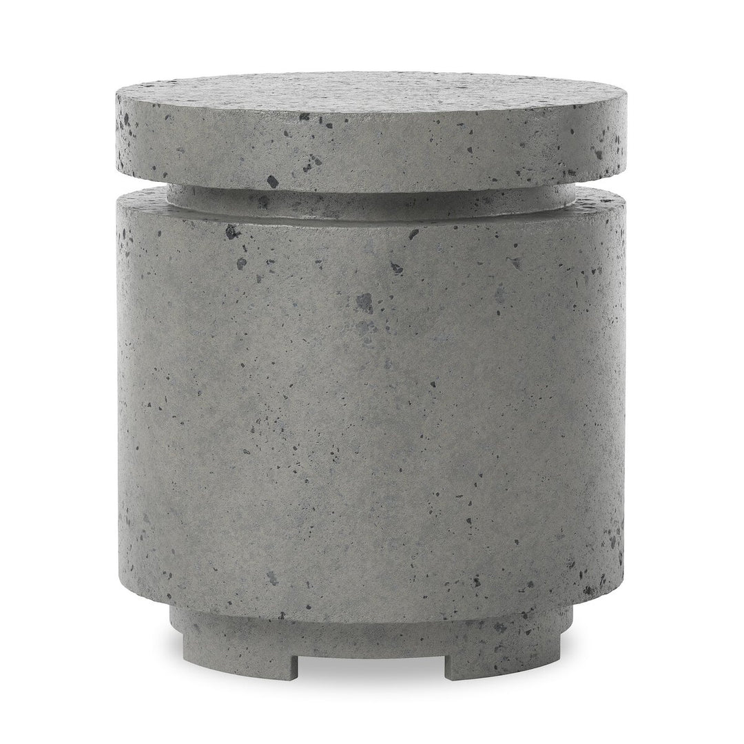 Morrison Outdoor Round Propane Enclosure - Pewter Concrete