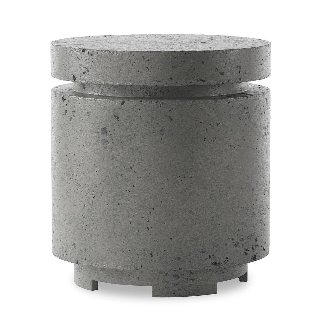 Morrison Outdoor Round Propane Enclosure - Pewter Concrete