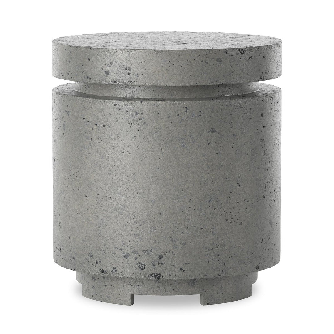 Morrison Outdoor Round Propane Enclosure - Pewter Concrete