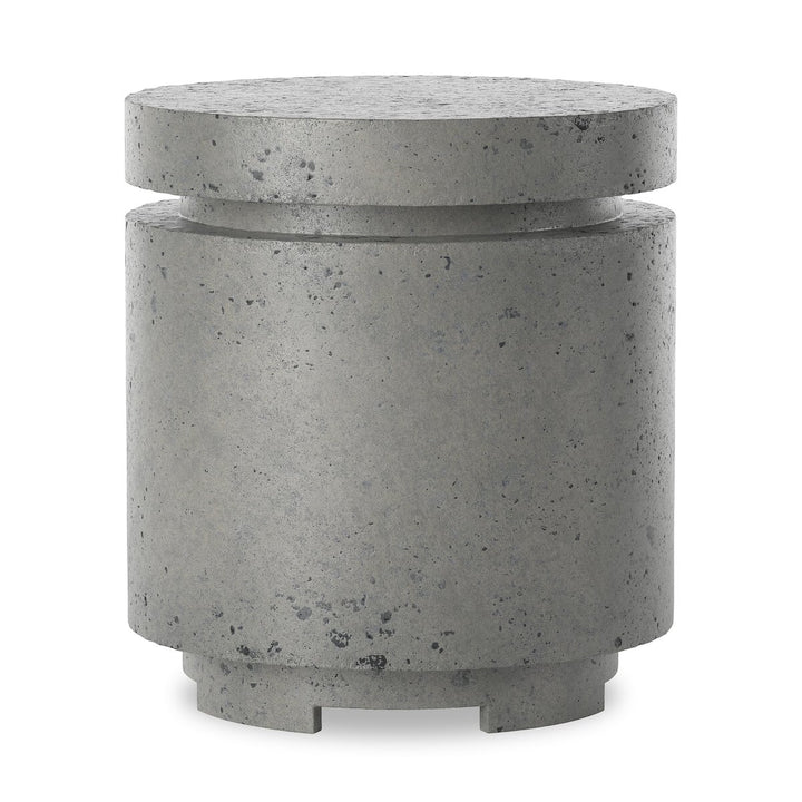 Morrison Outdoor Round Propane Enclosure - Pewter Concrete