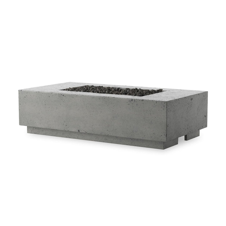 Benton Outdoor Fire Table - Pewter Concrete - Propane