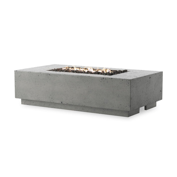 Benton Outdoor Fire Table - Pewter Concrete - Natural Gas