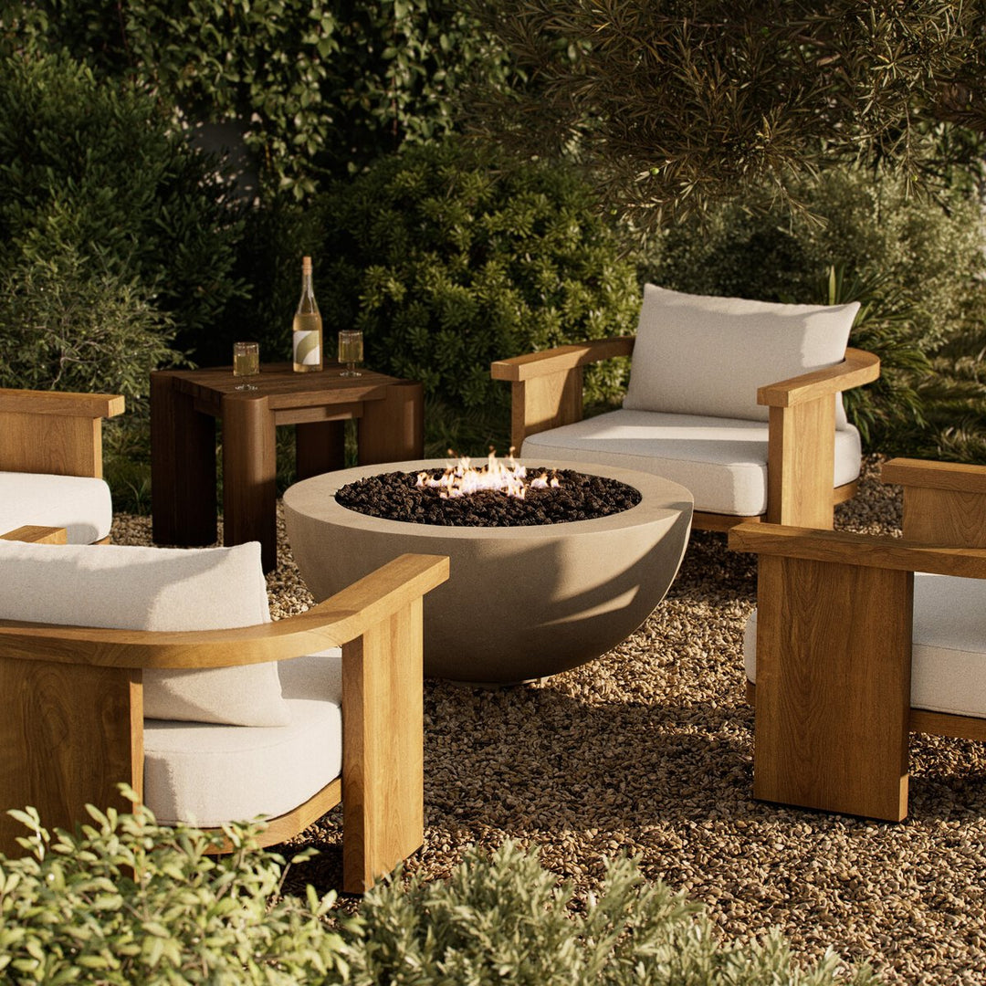 Carson Outdoor Fire Table - Natural Concrete - Propane