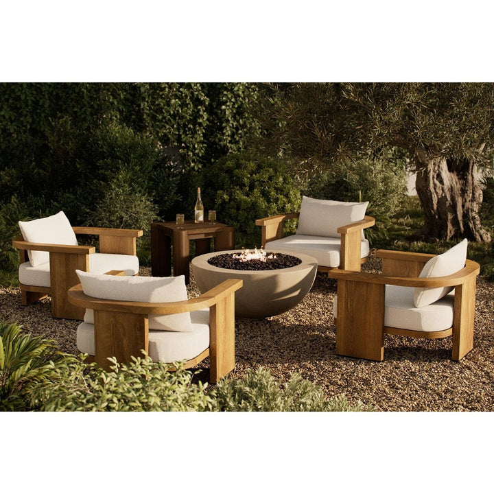 Carson Outdoor Fire Table - Natural Concrete - Propane