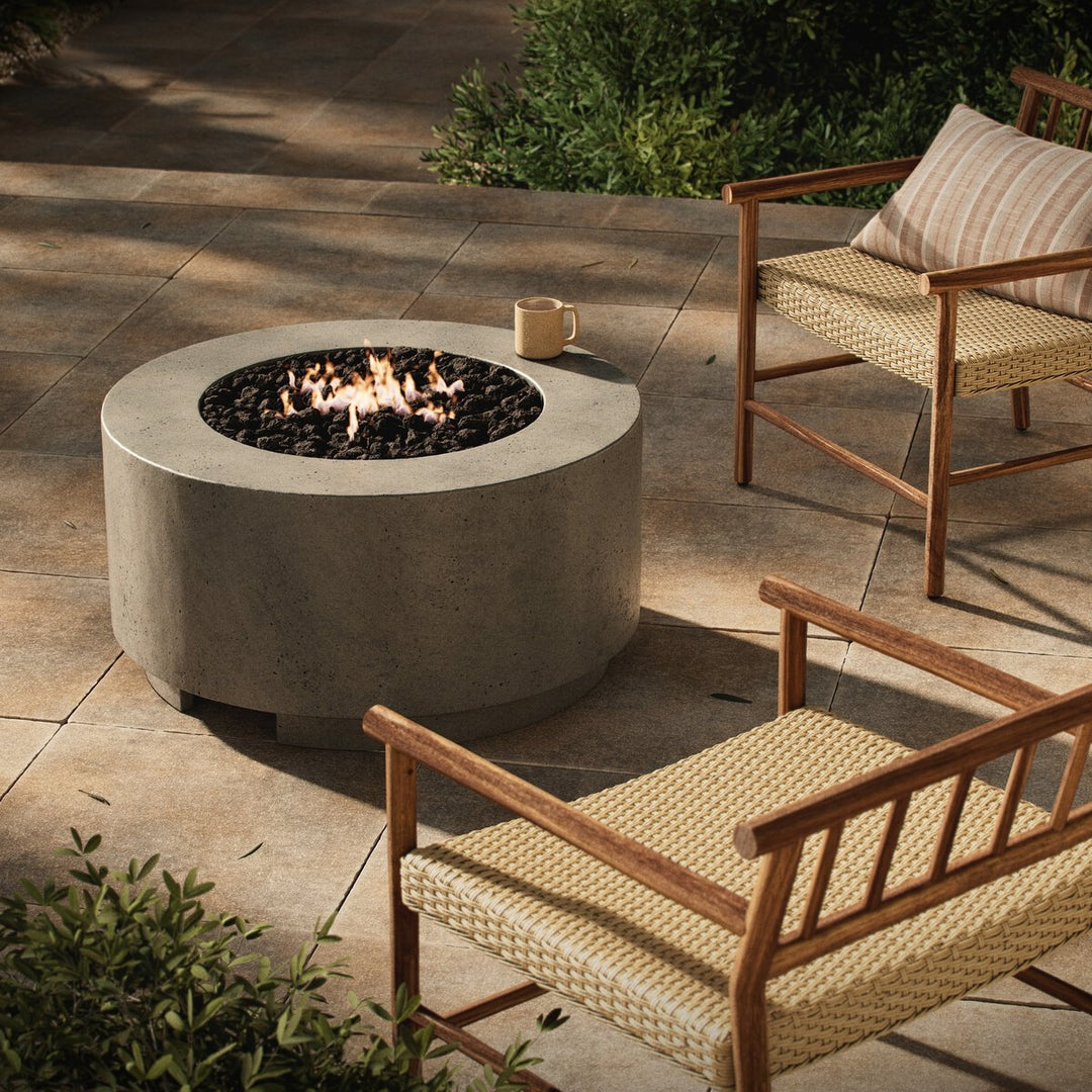 Sebastian Outdoor Fire Table - Pewter Concrete - Propane