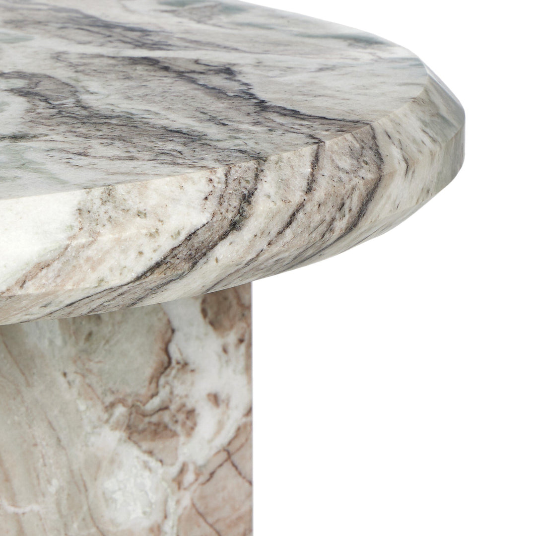 Dalton Nesting Coffee Table - Creamy Taupe Marble Solid - Taupe