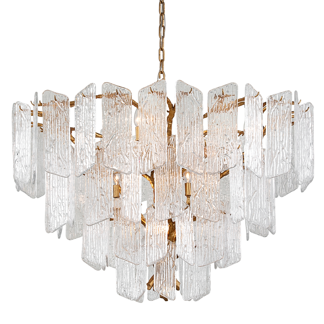 Piemonte Chandelier - Gold Leaf 12 Lights