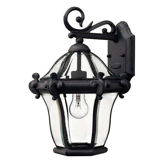 Outdoor San Clemente Small Wall Mount Lantern-Hinkley Lighting-HINKLEY-2440MB-Wall LightingMuseum Black-2-France and Son