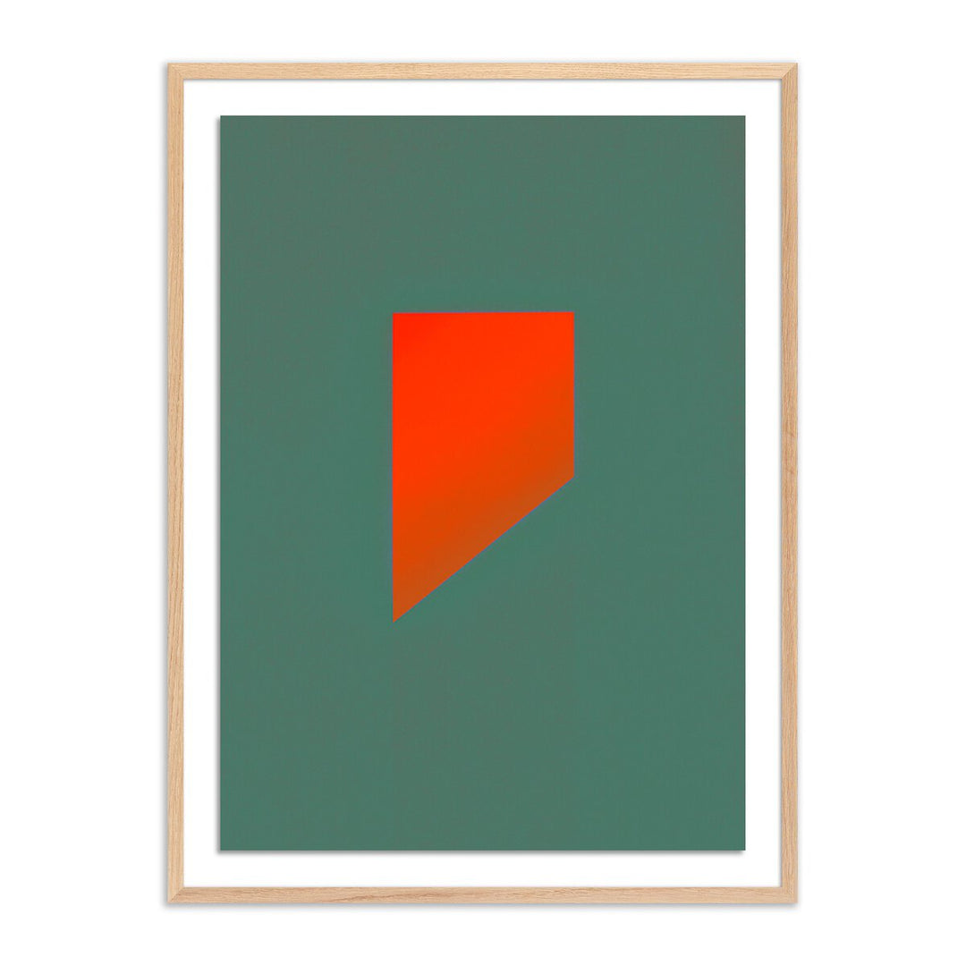 Primordial Stroke Orange By David Grey - 18"X24" - White Oak