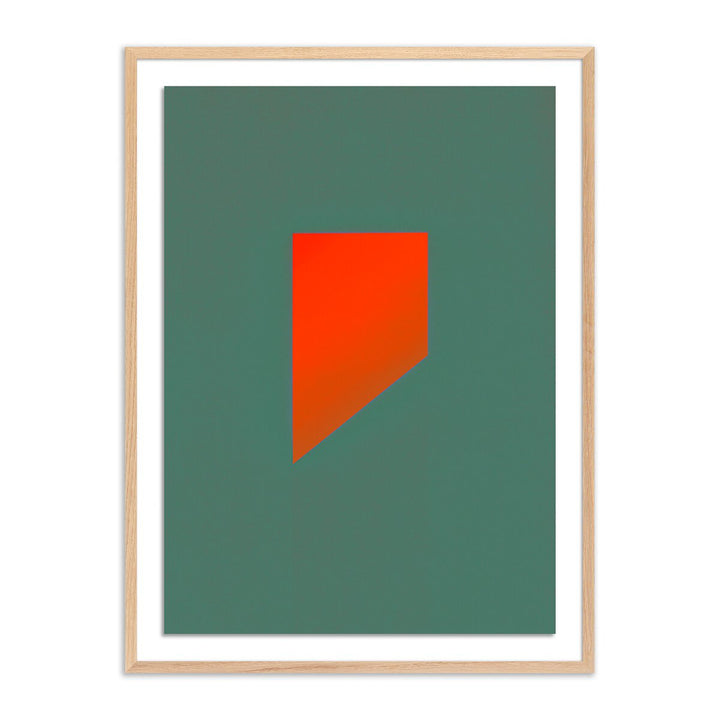 Primordial Stroke Orange By David Grey - 18"X24" - White Oak