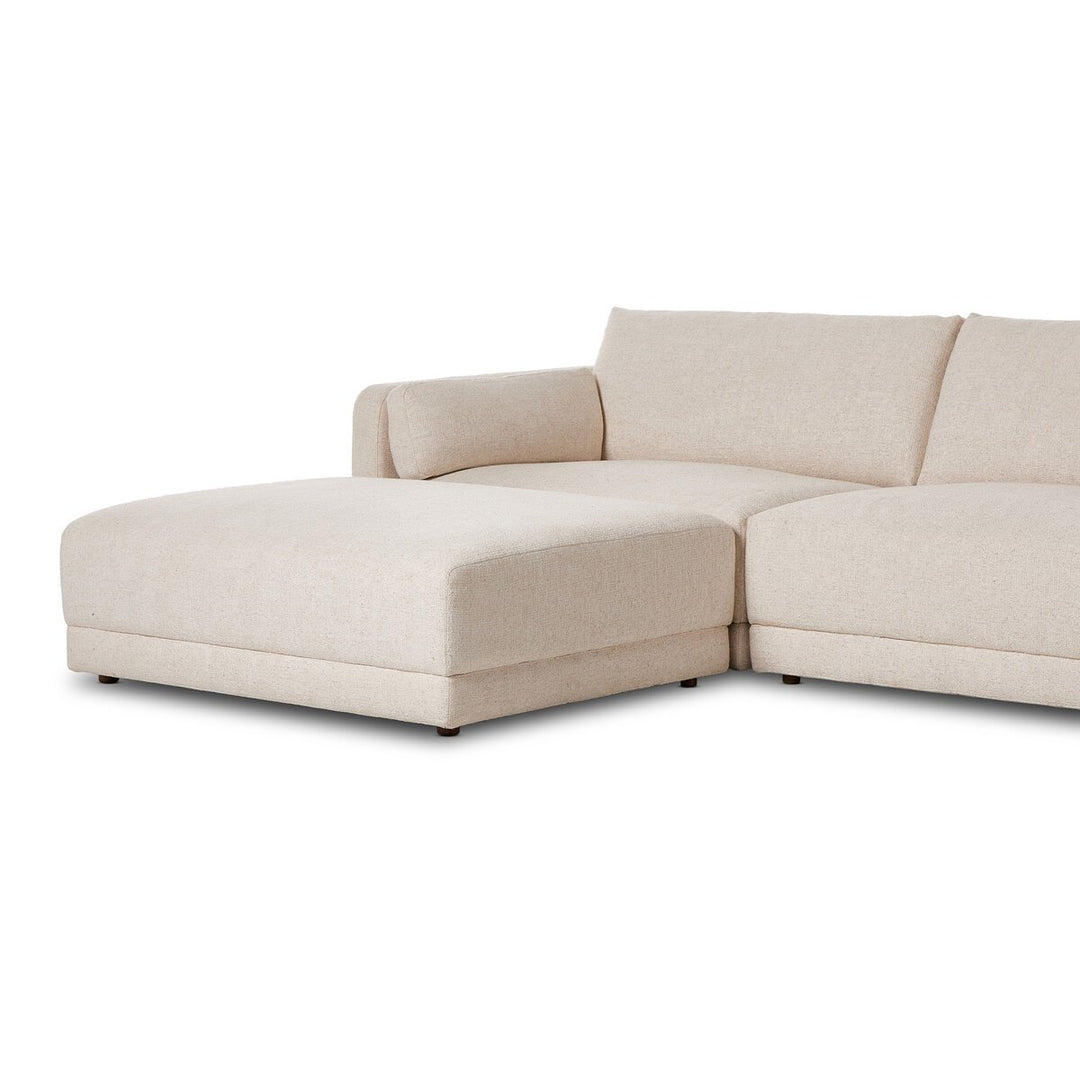 Landon 3-Piece Sectional - Palma Cream - W/ Ottoman