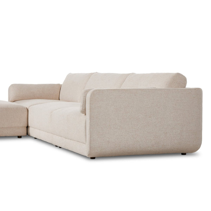 Landon 3-Piece Sectional - Palma Cream - W/ Ottoman