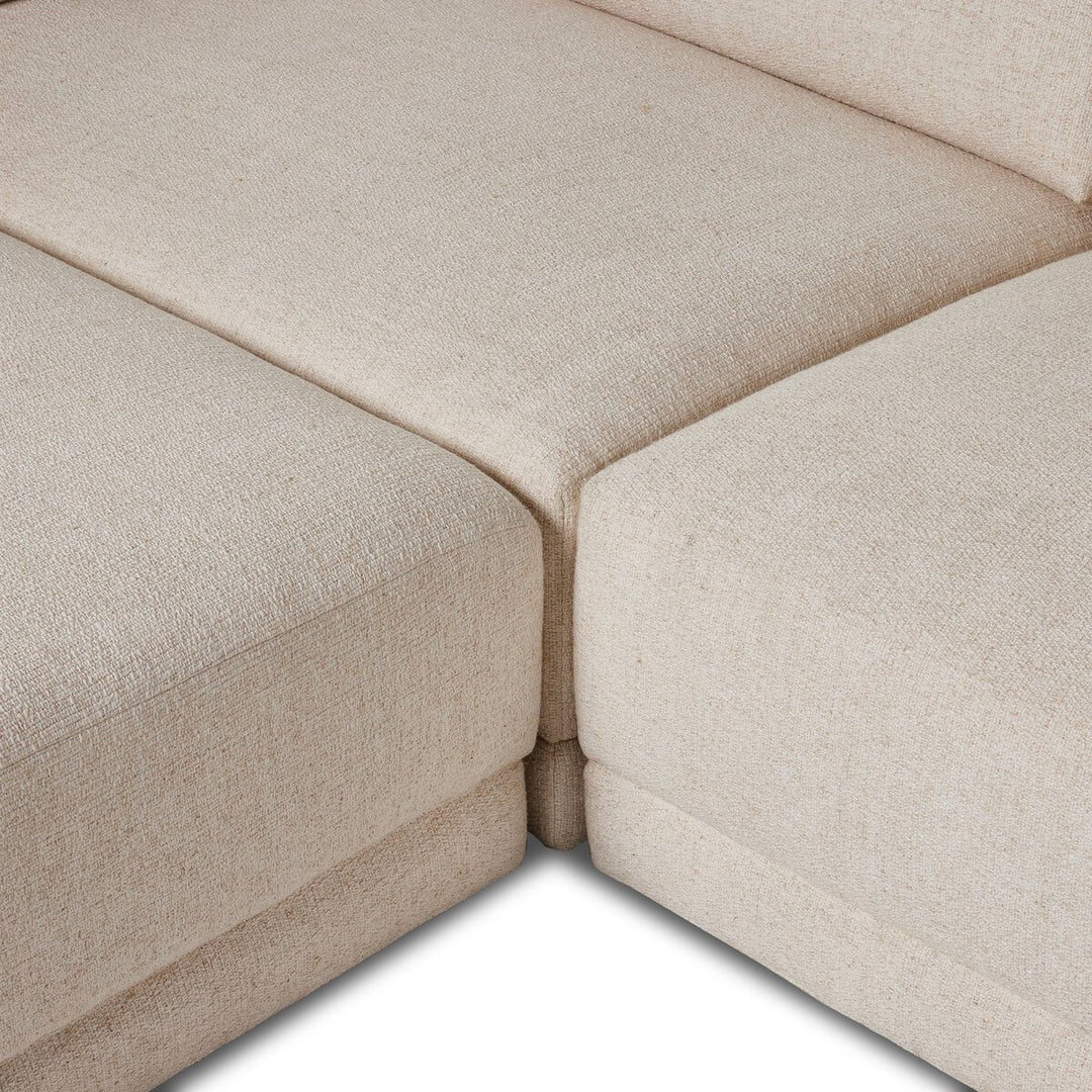 Landon 3-Piece Sectional - Palma Cream - W/ Ottoman