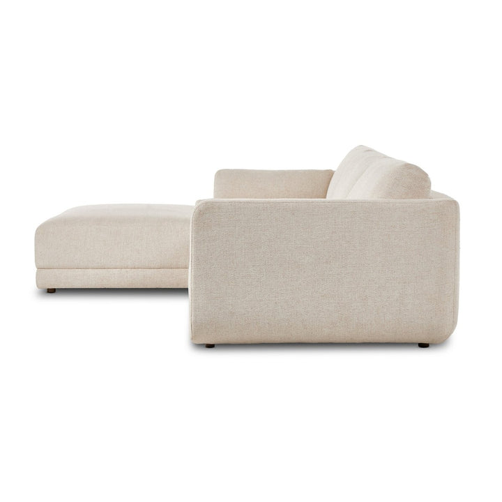 Landon 3-Piece Sectional - Palma Cream - W/ Ottoman