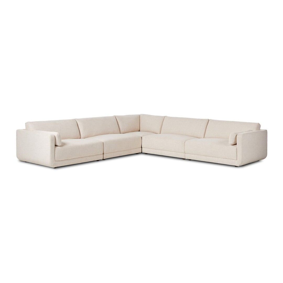 Landon 5-Piece Sectional - Palma Cream - 5 Piece