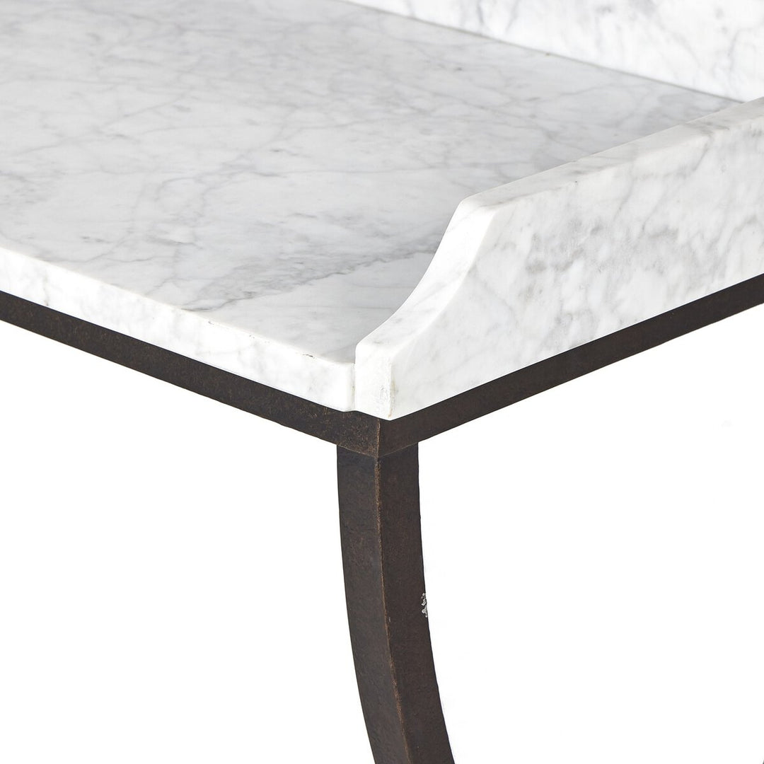 Five Wines Table - Honed White Marble