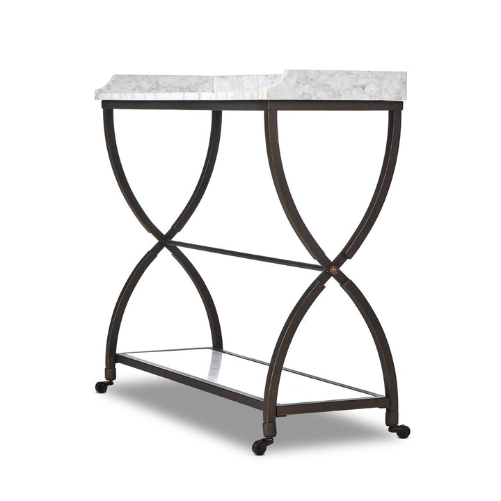 Five Wines Table - Honed White Marble