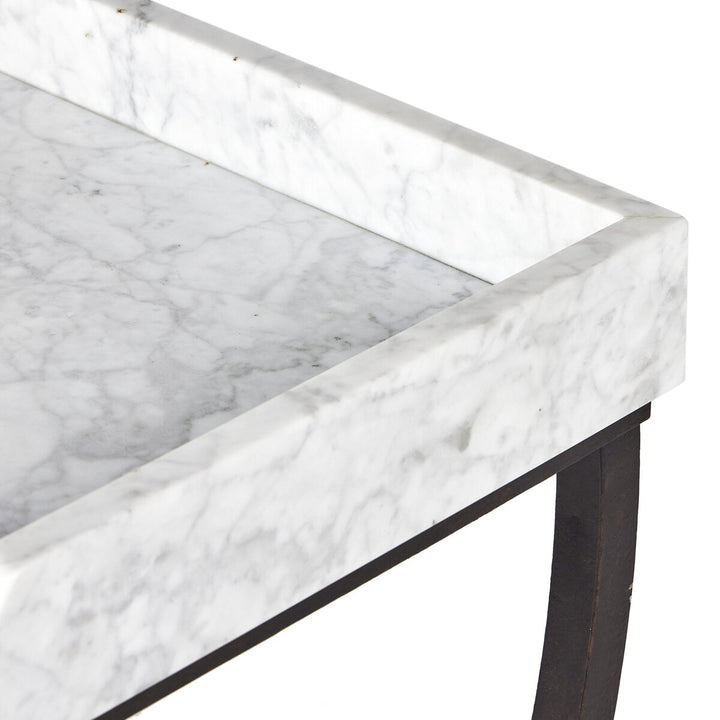 Five Wines Table - Honed White Marble