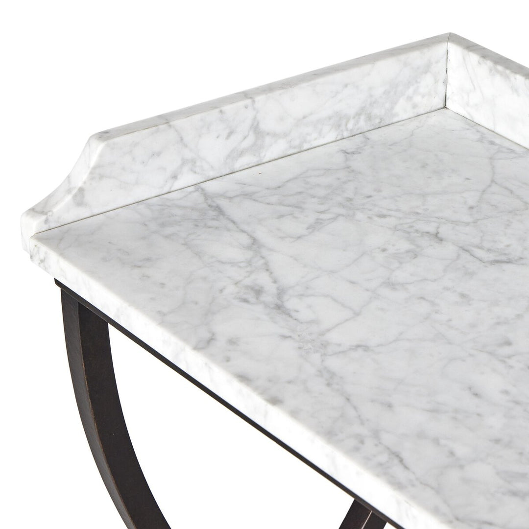 Five Wines Table - Honed White Marble