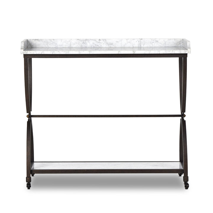 Five Wines Table - Honed White Marble