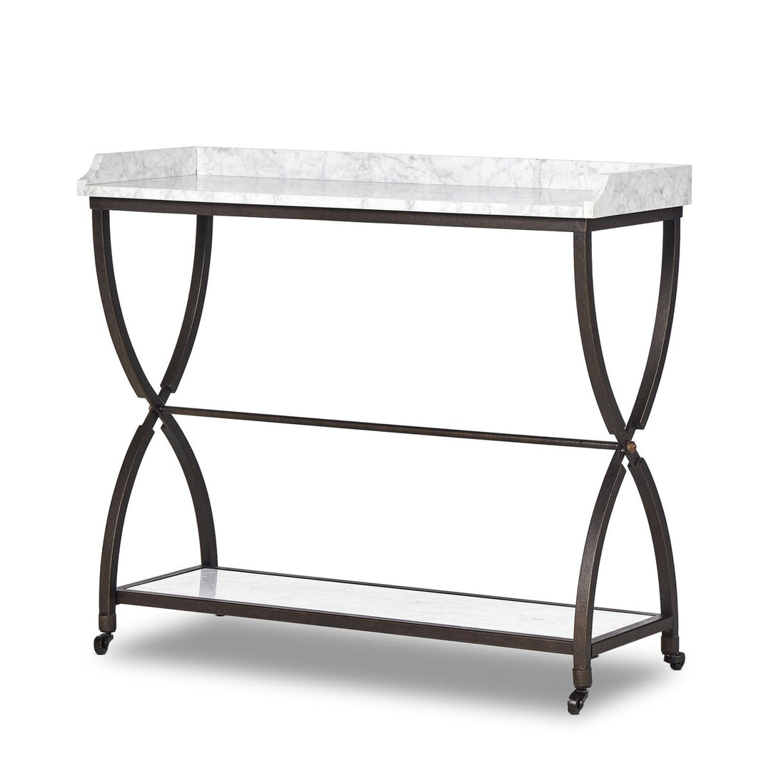 Five Wines Table - Honed White Marble