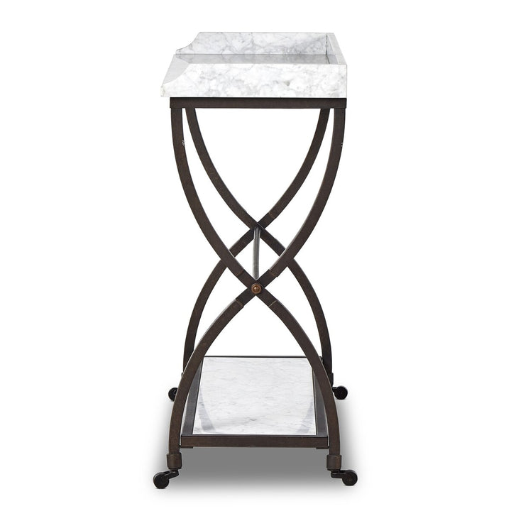 Five Wines Table - Honed White Marble