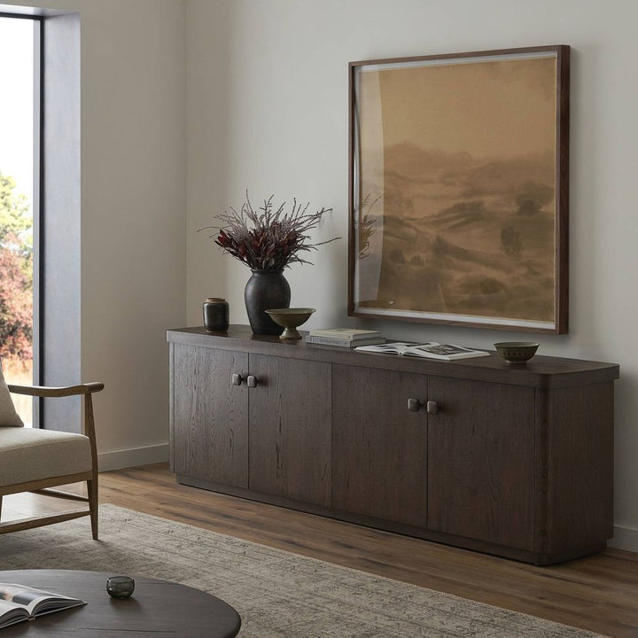 Sideboards & Credenzas Valen Sideboard - Rustic Brown Oak Veneer