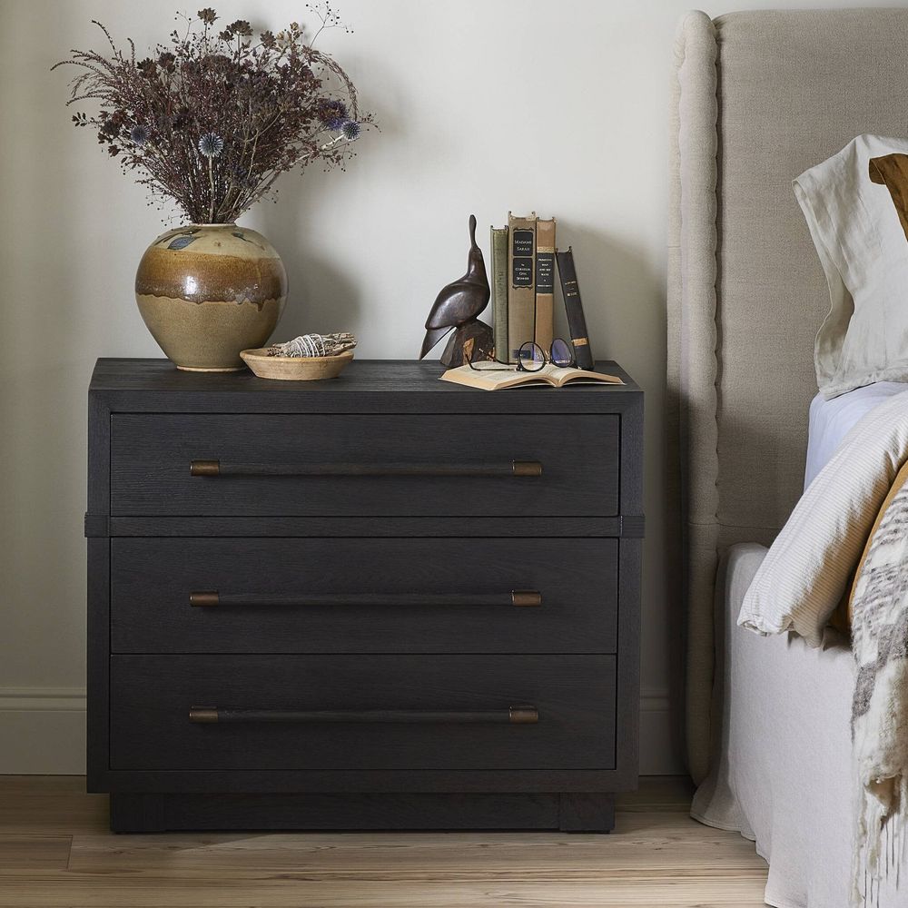 Nightstands Adolfo Nightstand - Modern Black Ash