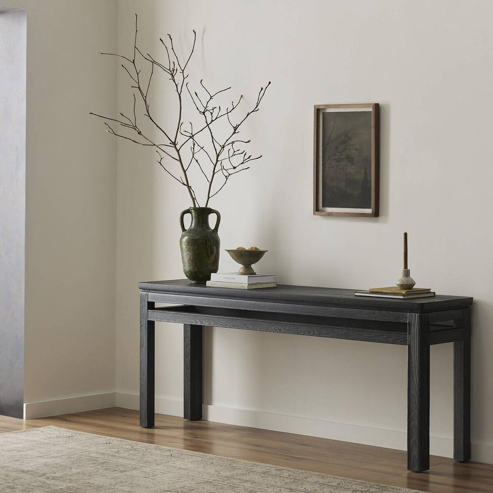 Console Tables Oman Console Table: Rustic Black - Rustic Black Veneer