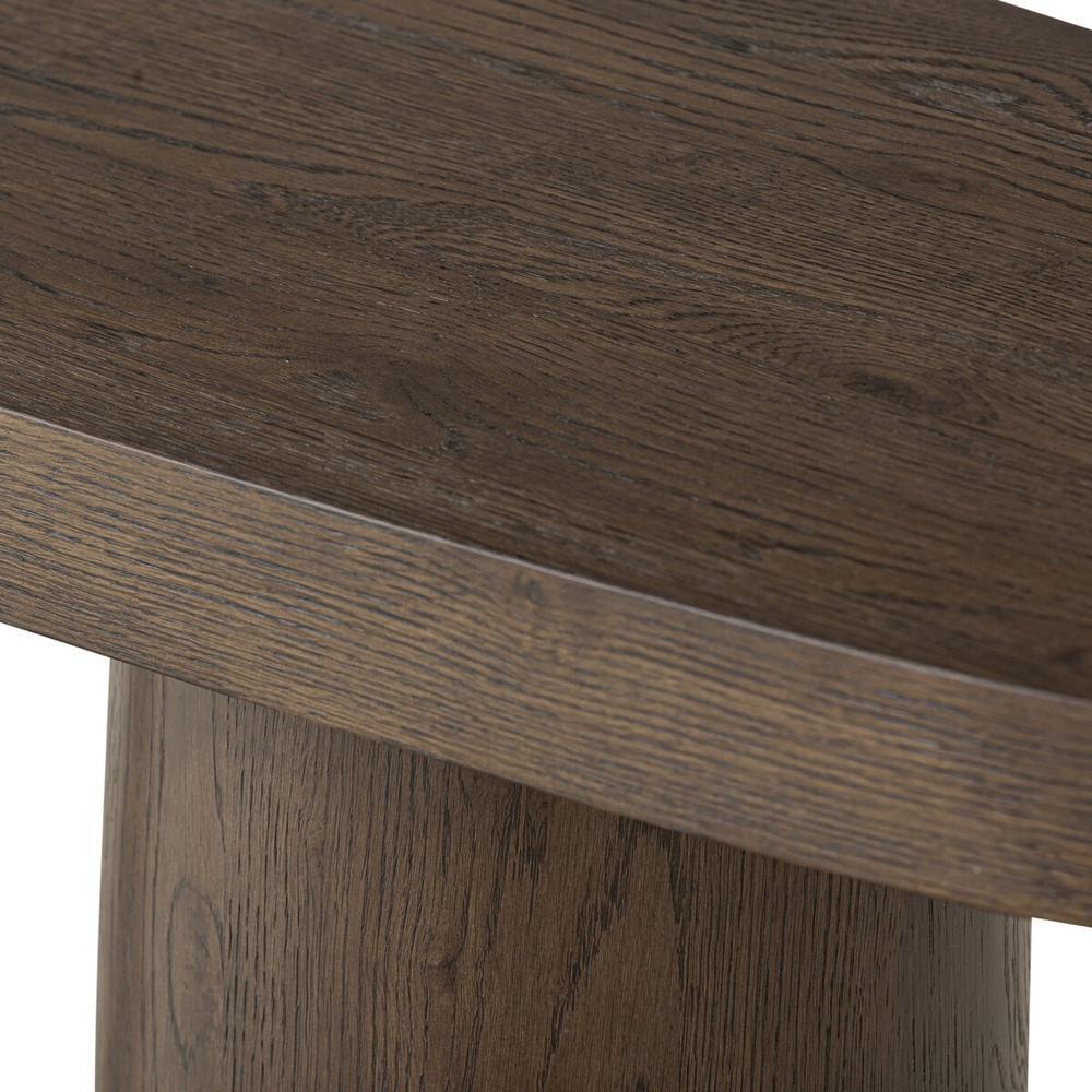 Valen Console Table: Rustic Brown Oak Veneer