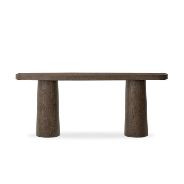 Console Tables Valen Console Table: Rustic Brown Oak Veneer