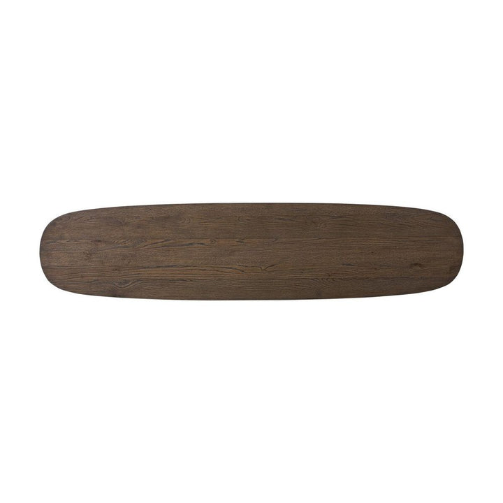 Valen Console Table: Rustic Brown Oak Veneer