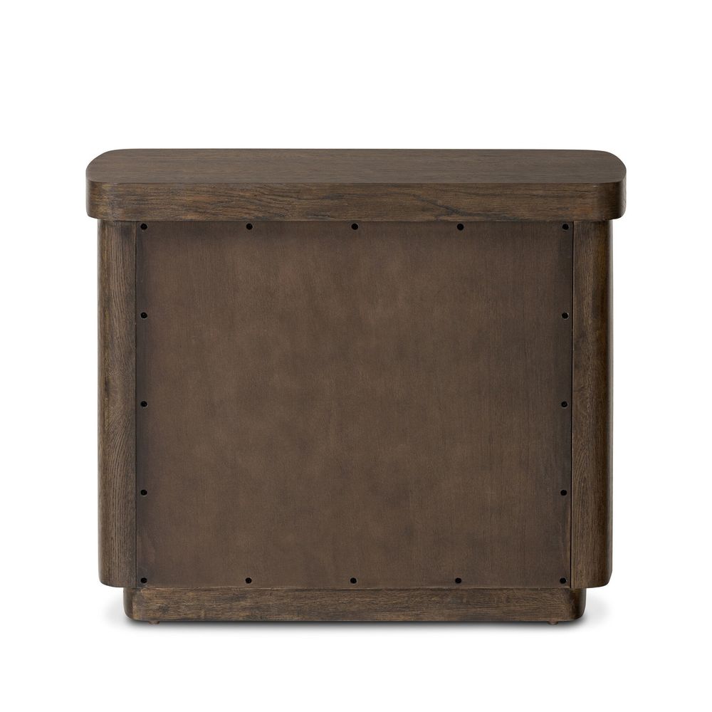 Valen Nightstand - Rustic Brown Oak Veneer