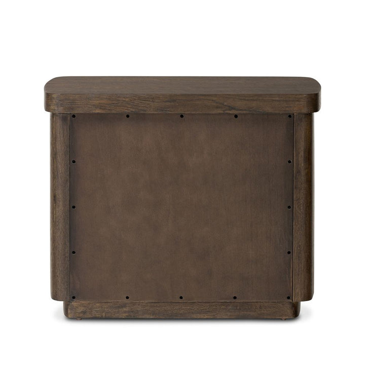Valen Nightstand - Rustic Brown Oak Veneer