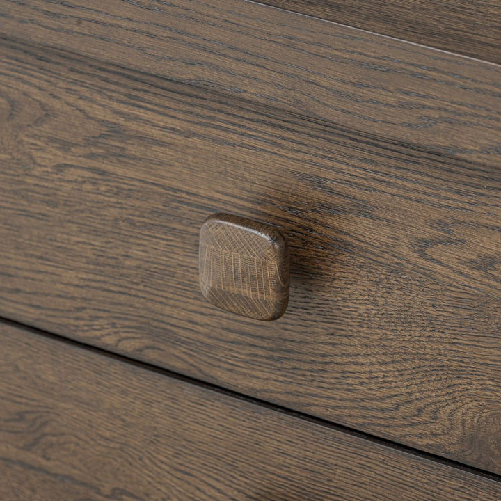 Valen Nightstand - Rustic Brown Oak Veneer
