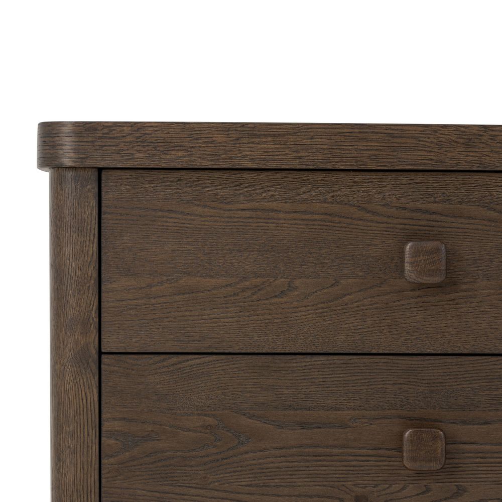 Valen 6 Drawer Dresser - Rustic Brown Oak Veneer