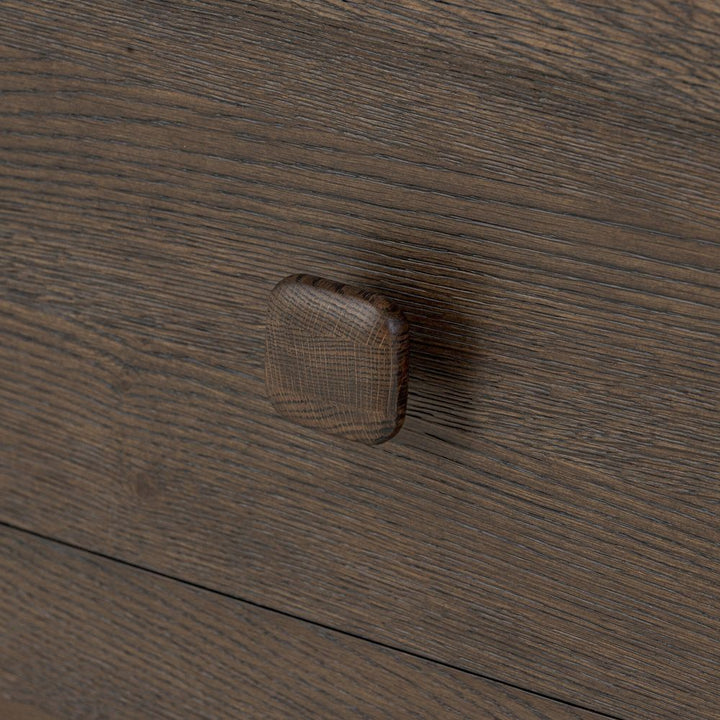 Valen 6 Drawer Dresser - Rustic Brown Oak Veneer