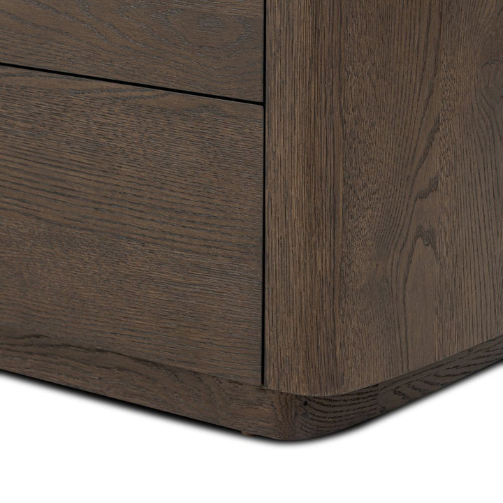 Valen 6 Drawer Dresser - Rustic Brown Oak Veneer