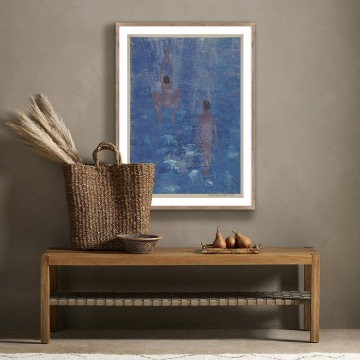 Wall Art Swimmers By Pepi Sprohge - 30"X40" - Rustic Walnut