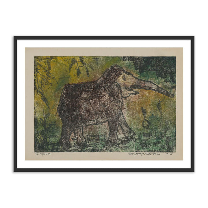 Elephant By Pepi Sprohge - 40"X30" - Black Maple